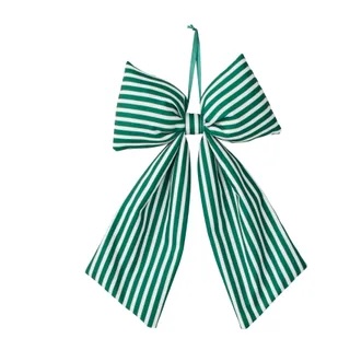 Bow- Classic Pinstripe, Green