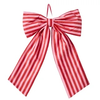 Bow- Merry Bengal Stripe, Red/Pink