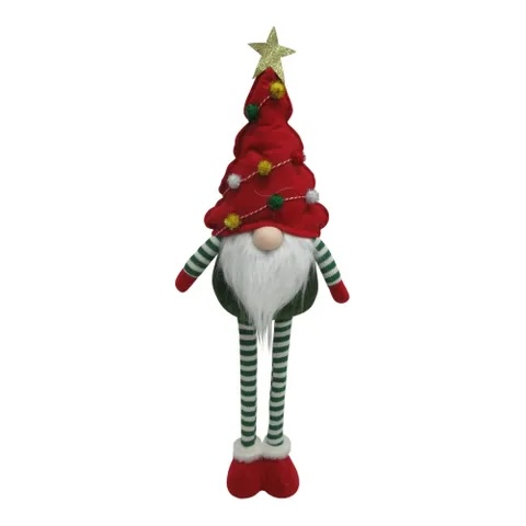 Gnome with Christmas Tree Hat, Ext Legs