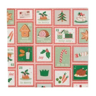 Napkins - Christmas Stamp, 20pk 3 ply