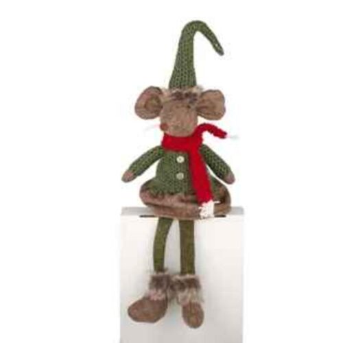 Dangly Leg Mouse with Red Scarf