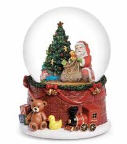 Glitterdomes - Santa With Gifts
