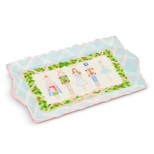 Nutcracker Suite, Pastel Plaid Tray Nutcracker Ballet