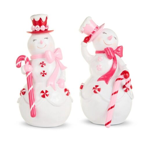 Sugar & Spice, Pink Candy Snowman, 2 Ast