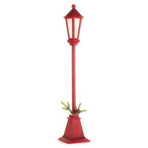Yuletide Traditions, Lit Red Lamppost