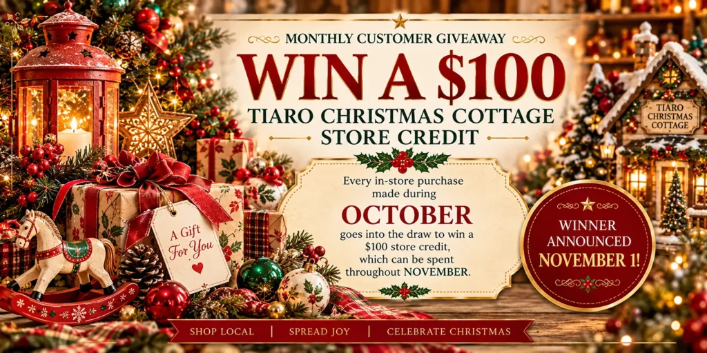 Giveaway poster for Christmas