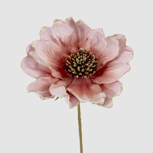 Glitter Peony Stem, Pink