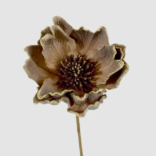 Glitter Peony Stem, Brown