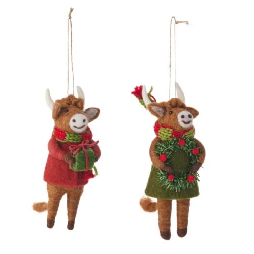 Highland Cow HO, Felt, 2 Asst
