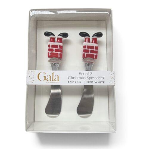 Spreaders- Set of 2 Santa in Chimney