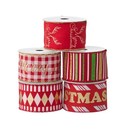 Ribbon- Whimsy Christmas, 5 Asst