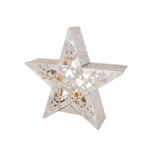 LED Star with Filigree Silver Small