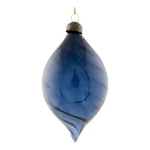 Bauble Swirl Blue Drop